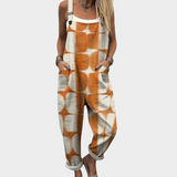 Salopette avec cercles tie-dye orange