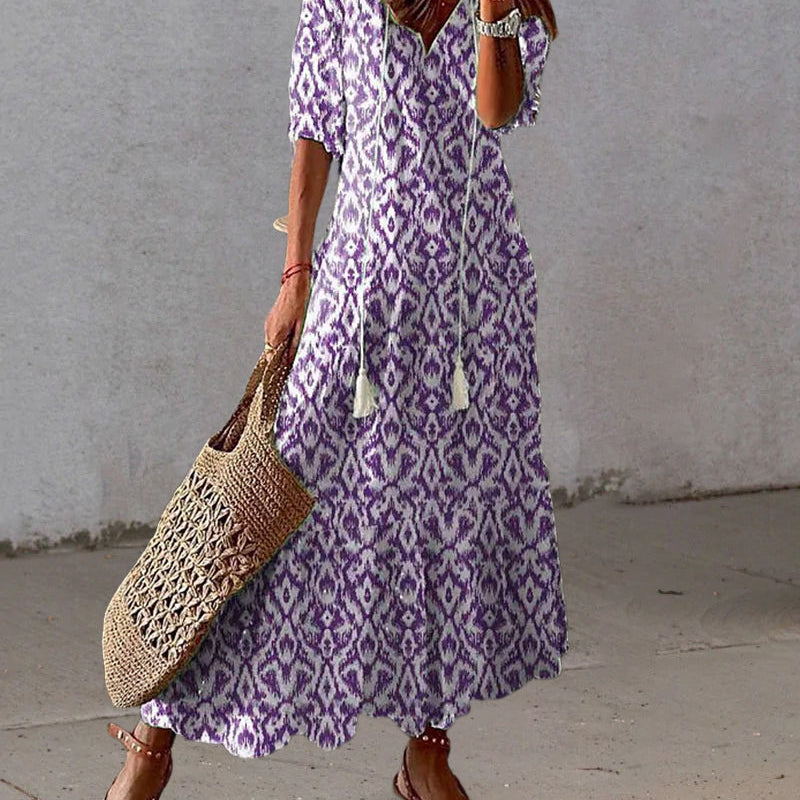 Michaela - Robe Boho avec couverture du ventre
