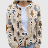 Charlotte™ | Cardigan avec imprimé de chats