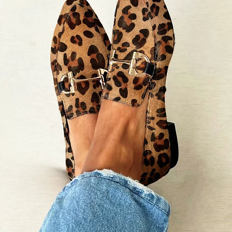 Gia - Mocassins élégants en léopard