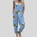 Salopette avec Abeilles Bleu Clair