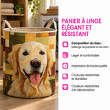 Fanny™ | Panier rembourré avec un Golden Retriever souriant