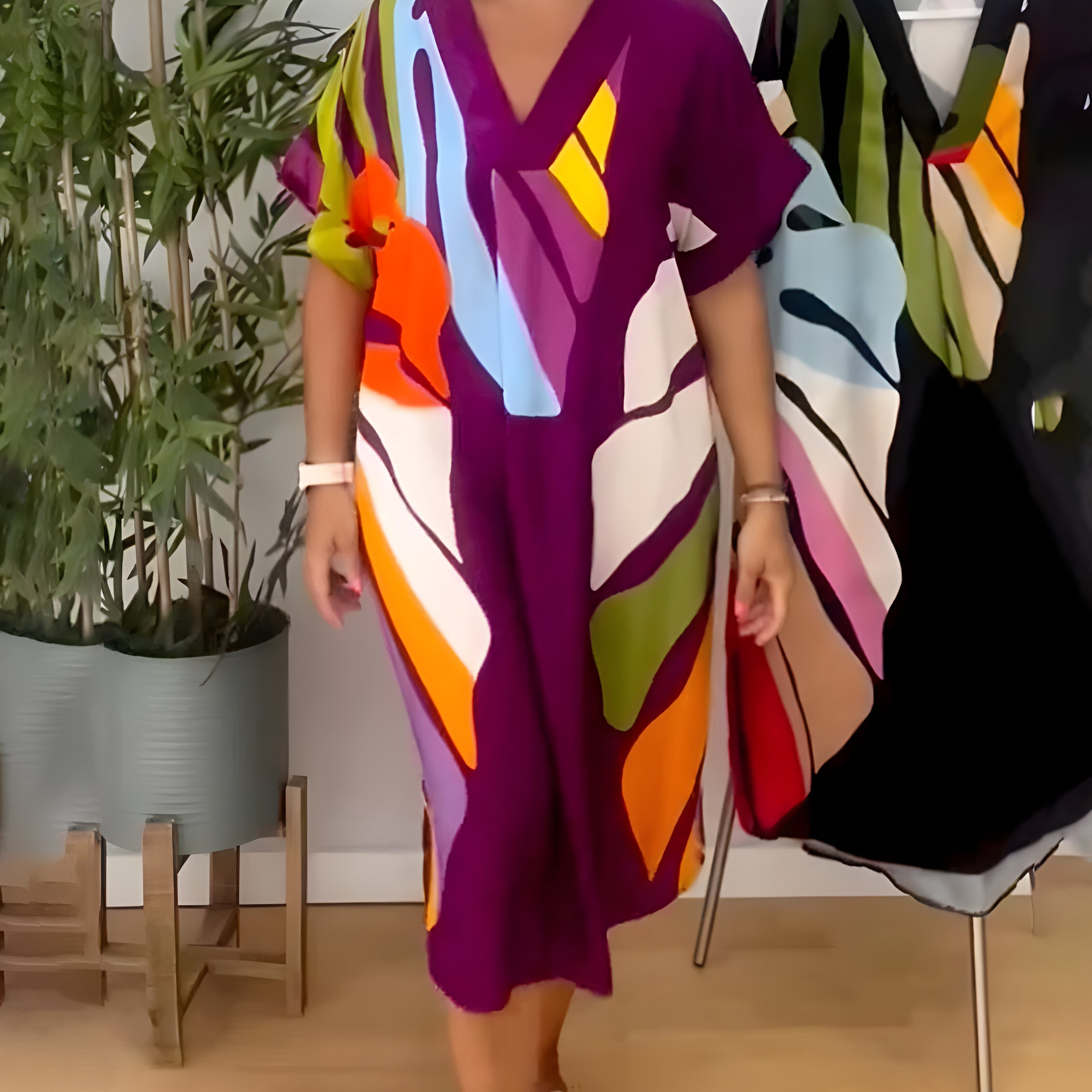 Rianna - Robe avec Motif Abstrait
