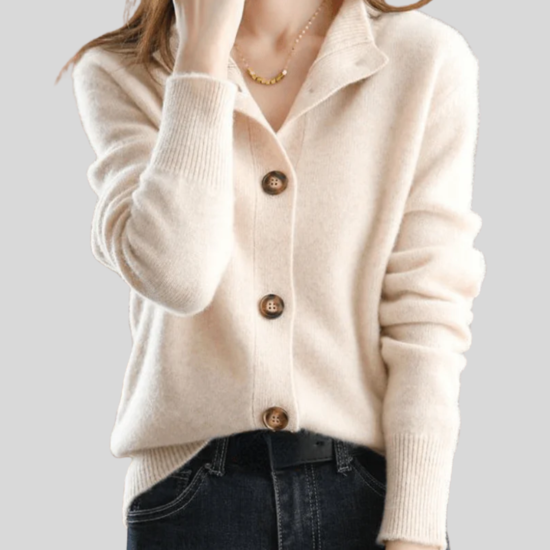 Claire | Cardigan en cachemire au style rétro