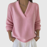 Faye | Pull à col en V doux avec coupe décontractée