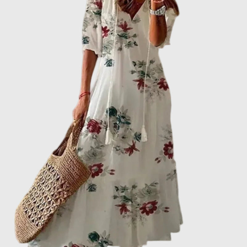 Amalia | Robe Maxikleid Vintage Boho pour l'été