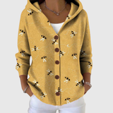 Cardigan en tricot avec capuche
