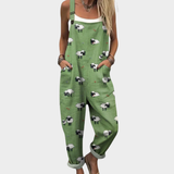 Salopette verte avec motif de mouton