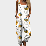 Salopette blanche avec des abeilles