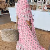 MANA | ROBE MIDI AVEC MOTIFS FLORAUX ET DÉCOLLETÉ EN V