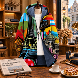 Amélie™ | Veste à capuche avec collage de villes