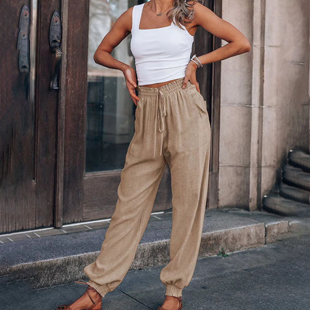Kaeli – Pantalons de jogging élégants avec cordon