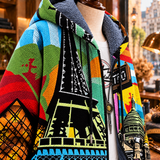 Amélie™ | Veste à capuche avec collage de villes