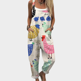 Salopette avec motif animalier joyeux
