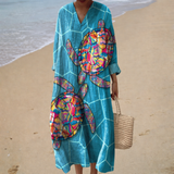 Robe d'été fluide avec imprimé