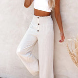 Riana - Pantalon ample taille haute