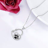Collier Pendentif Infini Double Amour Empreinte de Patte