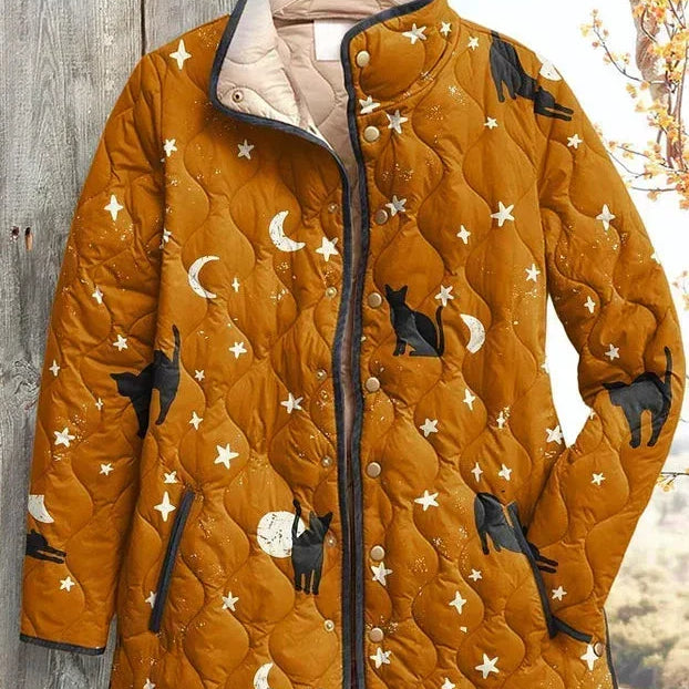 Wibke™ | Veste matelassée avec chats et lunes