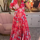 Floriana - Robe à Fleurs Vibrante