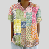 Haut Floral Élégant et Confortable