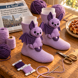 Claudia™ | Chaussettes Artisanales Chauve-Souris