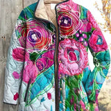 Roswitha™ | Veste matelassée avec fleurs en rose