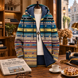 Sophie™ | Veste à capuche avec motif ethnique ondulé