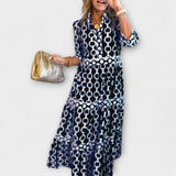 JULIANA | ROBE MIDI AVEC MOTIF CHAÎNE