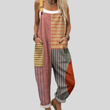 Salopette Color-Block avec Rayures