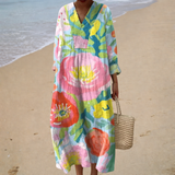 Robe d'été fluide avec imprimé