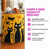 Charlotte™ | Panier rembourré avec des chats noirs