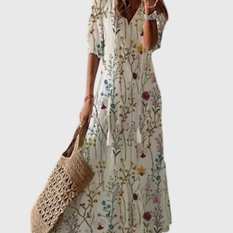 Amalia | Robe Maxikleid Vintage Boho pour l'été
