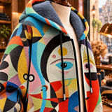 Claire™ | Veste à capuche avec des lignes artistiques