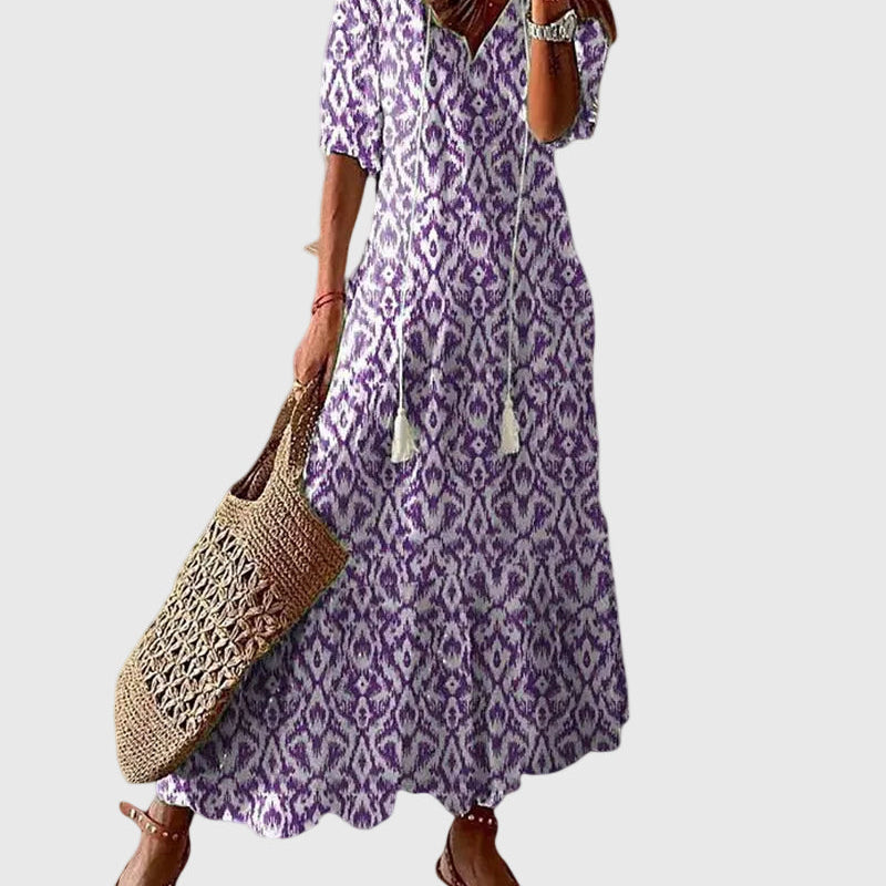 Amalia | Robe Maxikleid Vintage Boho pour l'été