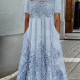 INDIGO | ROBE MIDI ÉLÉGANTE AVEC MOTIF FLORAL