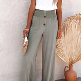 Riana - Pantalon ample taille haute