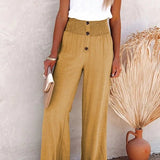 Riana - Pantalon ample taille haute