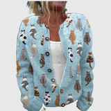 Charlotte™ | Cardigan avec imprimé de chats