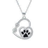 Collier Pendentif Infini Double Amour Empreinte de Patte