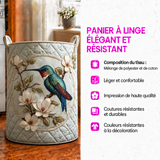 Clémence™ | Panier rembourré avec colibri et dentelle florale
