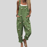 Salopette verte avec des abeilles