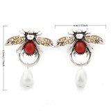 Boucles d'oreilles abeille vintage