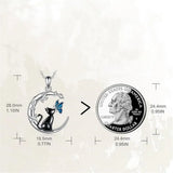 Pendentif en Cristal de Papillon Chat Lune