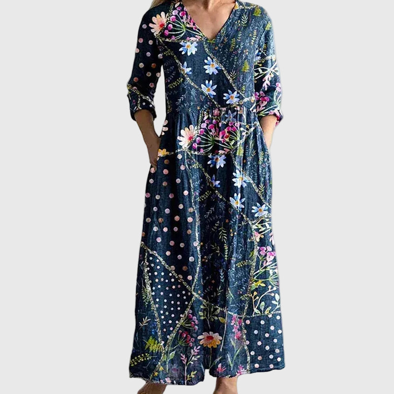 Colonne | Robe Maxi Élégante Grâce