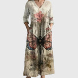 Colonne | Robe Maxi Élégante Grâce