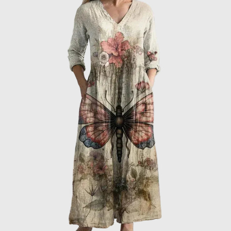 Colonne | Robe Maxi Élégante Grâce