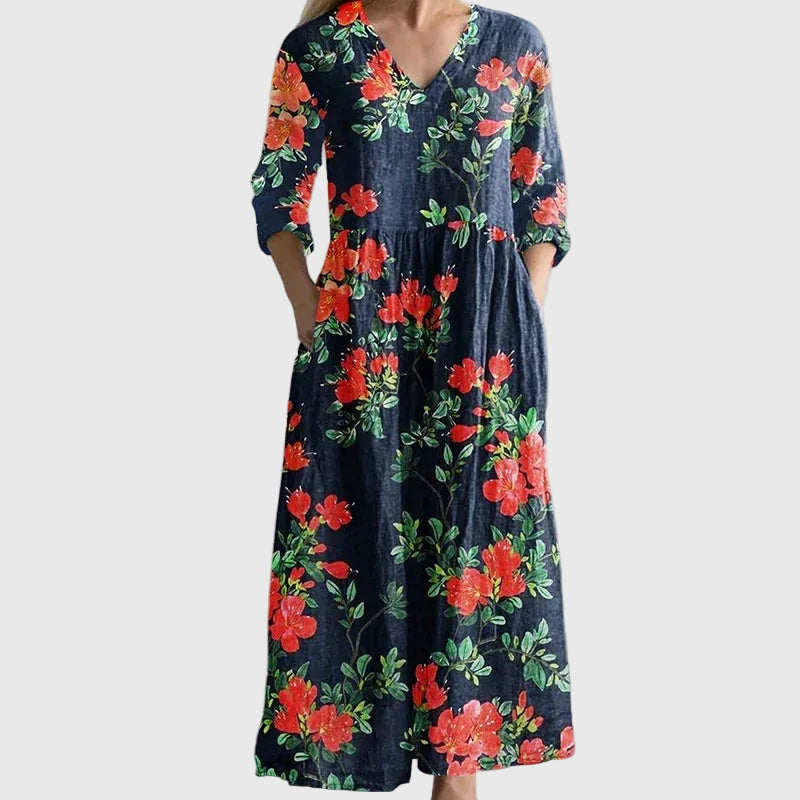 Colonne | Robe Maxi Élégante Grâce
