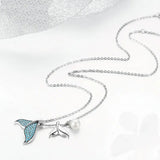 Collier Océan Perle Queue de Baleine