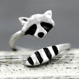Bague Raton Laveur Vintage Ajustable Argent