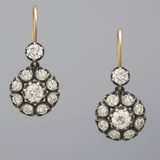 Boucles d'Oreilles Pendantes Vintage avec Pierres Précieuses